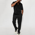 Men's Casual Loose Lapel Short-Sleeve & Trousers Suit | Relaxed Summer Set