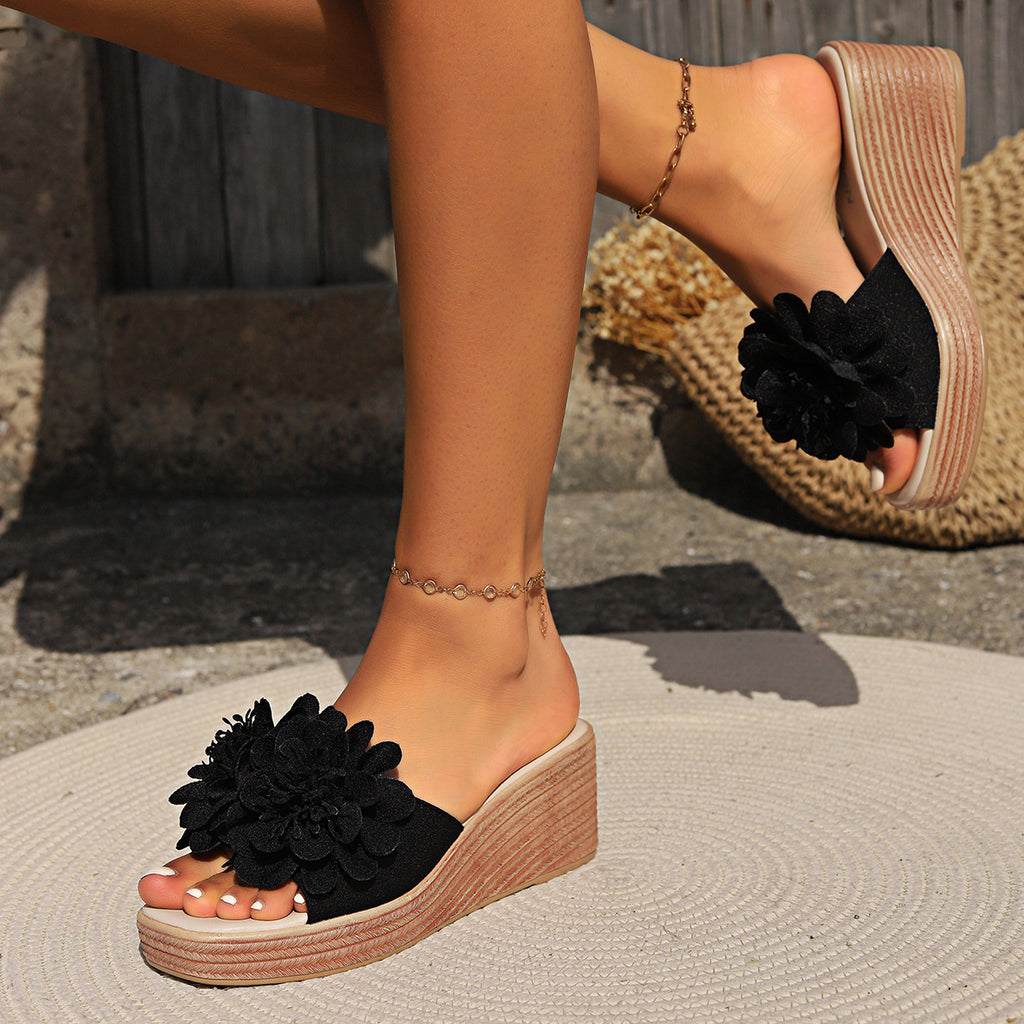 Flower Design Apparel & Accessories > Shoes > Sandals Female