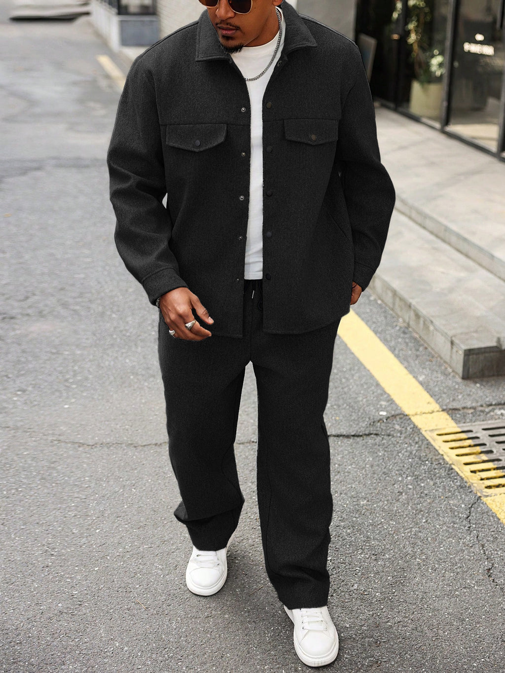 Men's Autumn Casual Cargo Jacket & Pants Set | Utility Streetwear