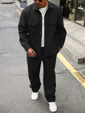 Men's Autumn Casual Cargo Jacket & Pants Set | Utility Streetwear