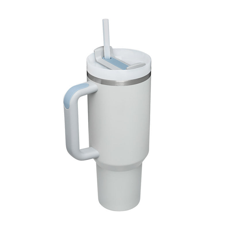 40 Oz Tumbler With Handle & Straw | Insulated Stainless Steel Travel Mug
