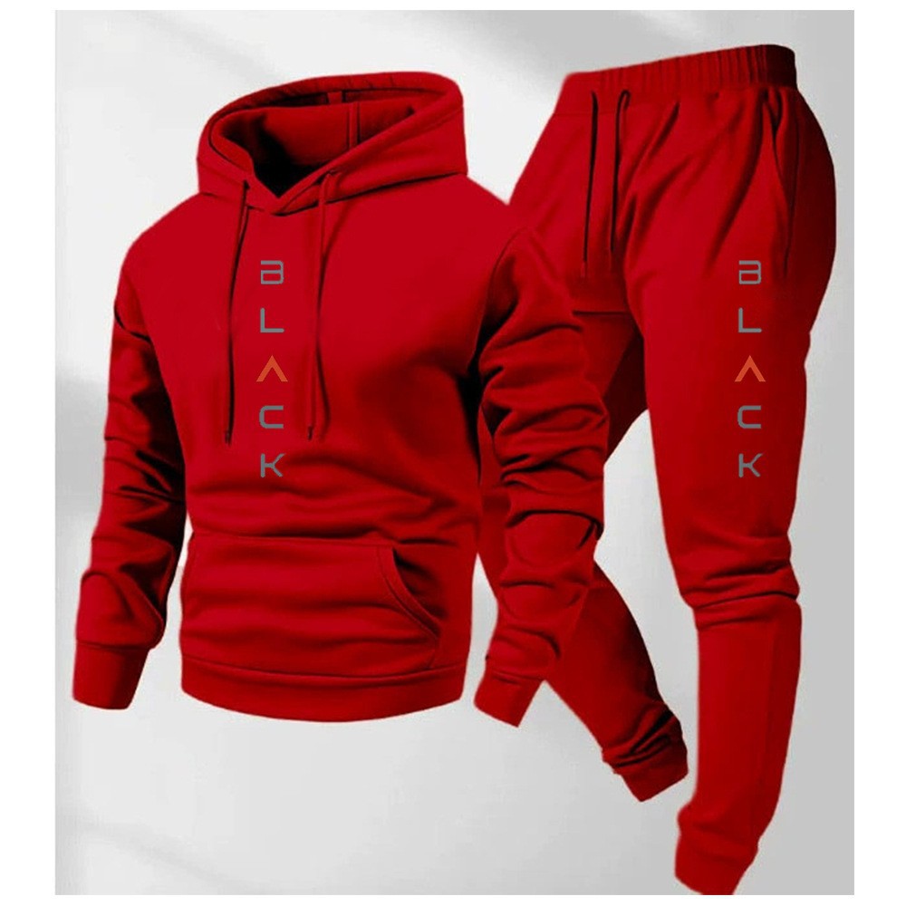 Men's Retro Letter-Print Long-Sleeve Top & Pants Set | Vintage Casual Outfit