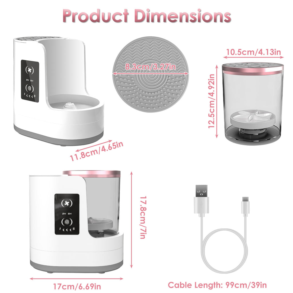 4-In-1 Electric Makeup Brush Cleaner & Dryer Machine