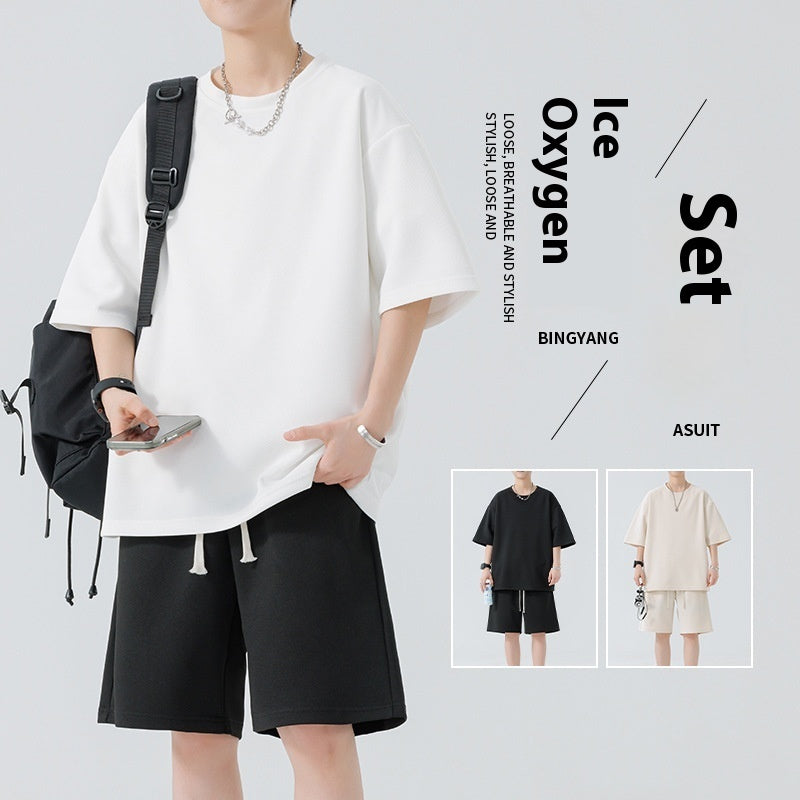 Men's Quick-Dry Breathable Loose Leisure Suit | Short Sleeve & Shorts Set