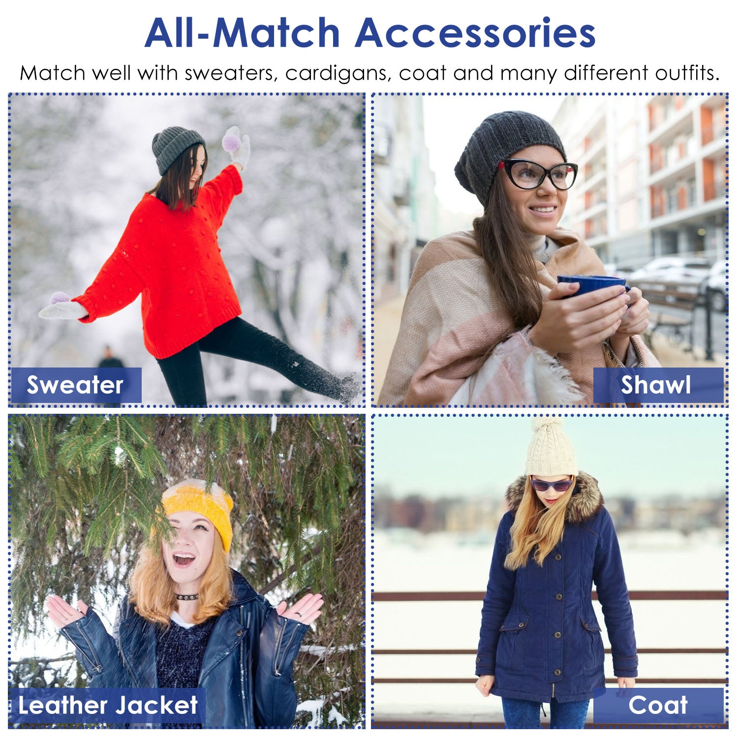 Winter Beanie & Scarf Set – Warm Knit Hat & Neck Warmer for Women