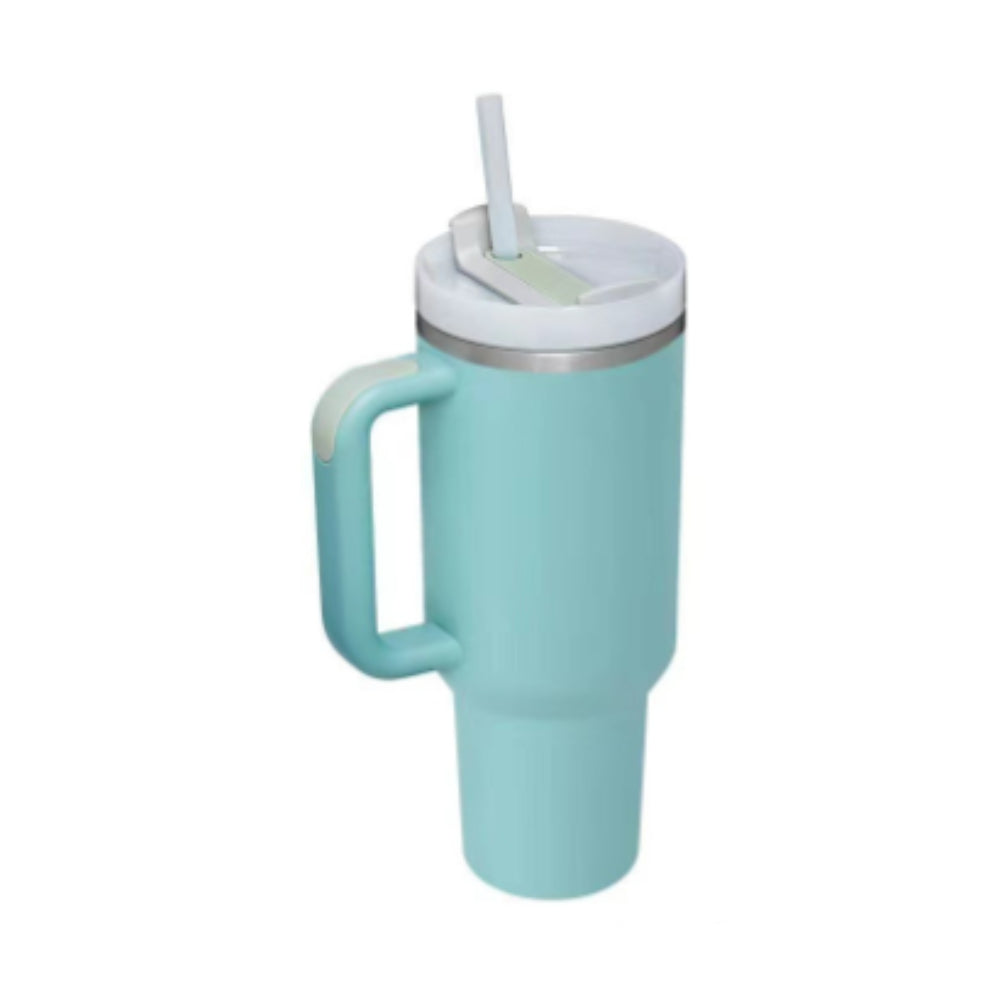 40 Oz Tumbler With Handle & Straw | Insulated Stainless Steel Travel Mug