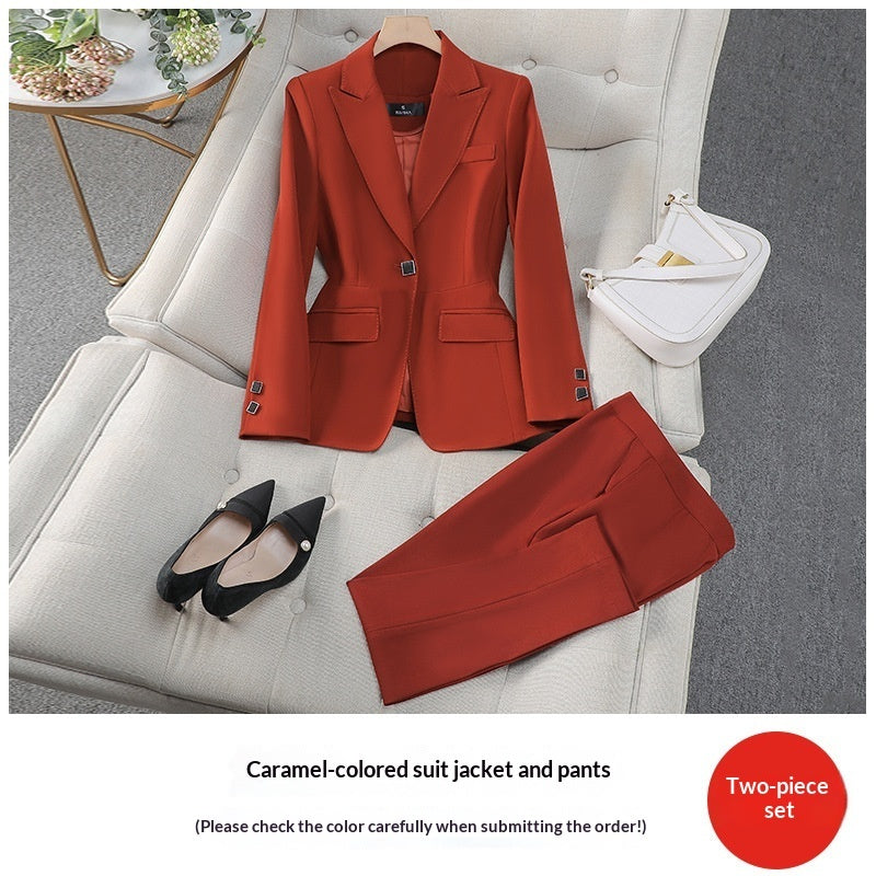 Elegant High-End Blazer & Pants Set | Spring Autumn Professional Wear