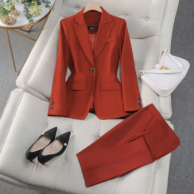 Elegant High-End Blazer & Pants Set | Spring Autumn Professional Wear