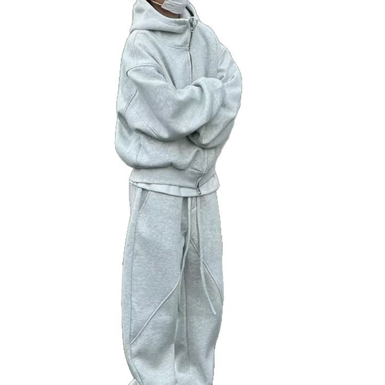 Men's Fleece-Lined Hoodie & Sweatpants Set | Thick Winter Sweatsuit