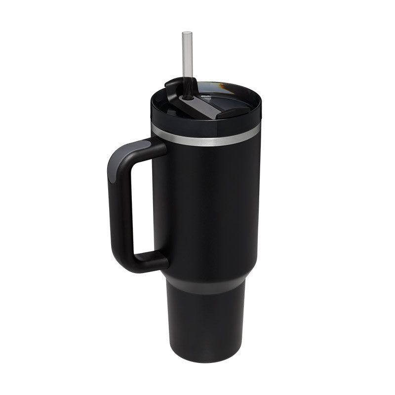 40 Oz Tumbler With Handle & Straw | Insulated Stainless Steel Travel Mug