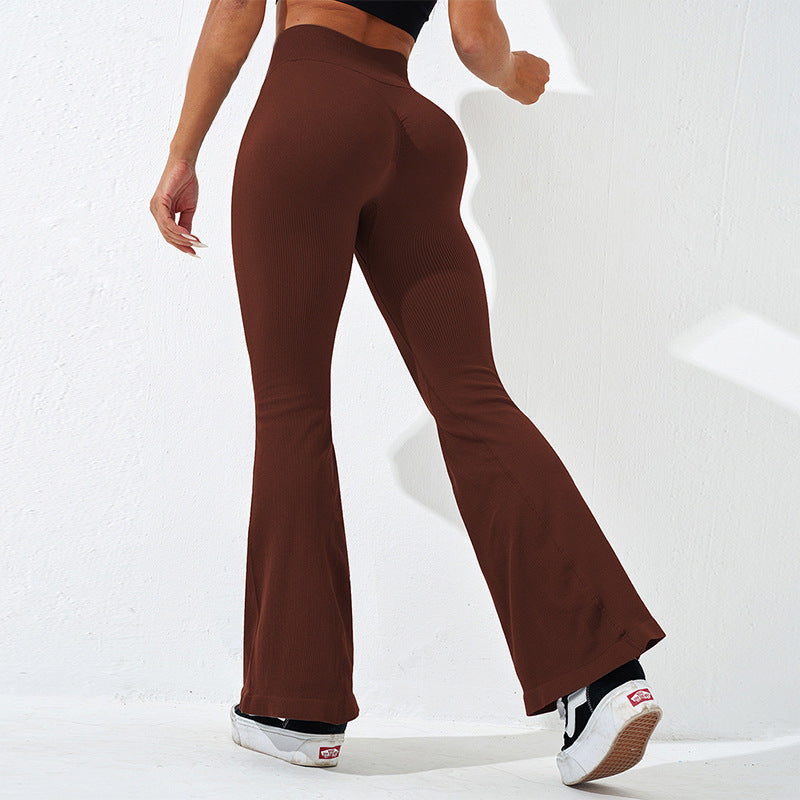 Seamless High-Waist Wide-Leg Workout Yoga Pants