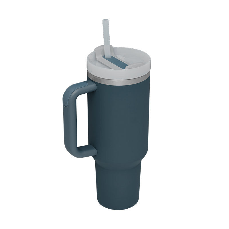 40 Oz Tumbler With Handle & Straw | Insulated Stainless Steel Travel Mug