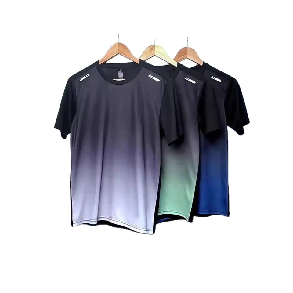 Men's Gradient Fitness Short-Sleeve & Shorts Set | Summer Activewear